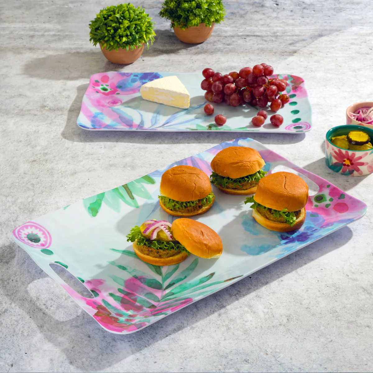 Spice by Tia Mowry 2 Piece Decorated Melamine Serving Trays Spice by Tia Mowry 2 Piece Decorated Melamine Serving Trays